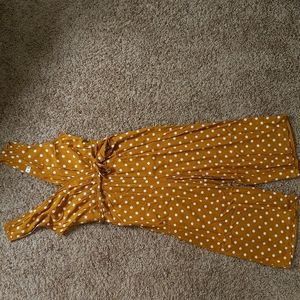 BP Polka Dot Jumpsuit in Golden Yellow